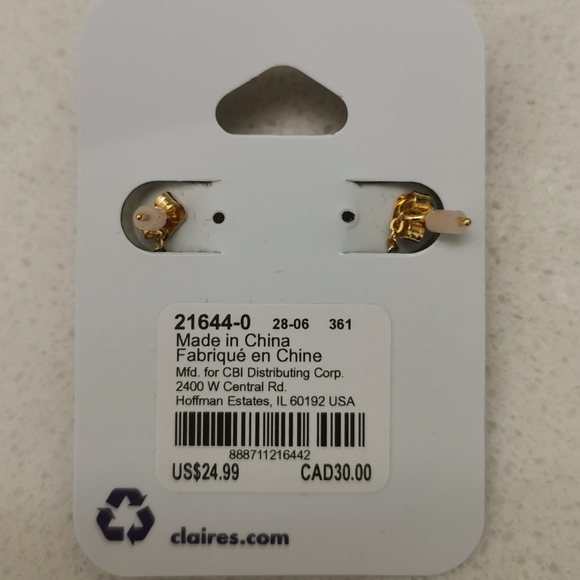 Claire's gold plated dangle earrings - Picture 2 of 2